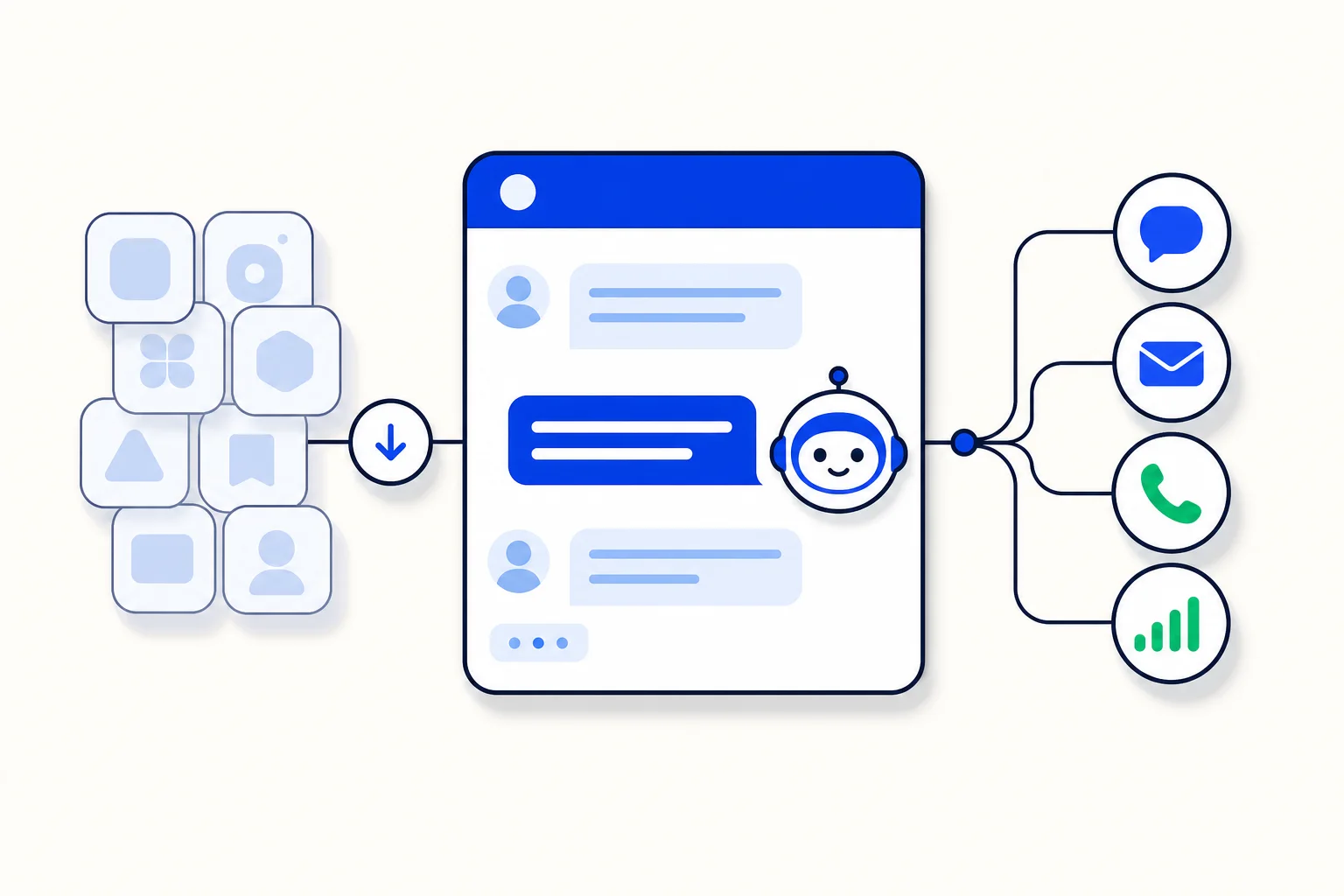An AI agent answering customers inside HellouOne